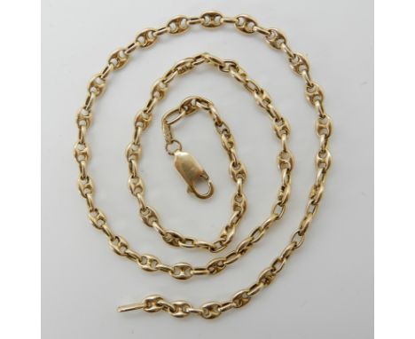 A 9ct gold marine style chain, length 42cm, weight 12.7gms Condition Report: Available upon request