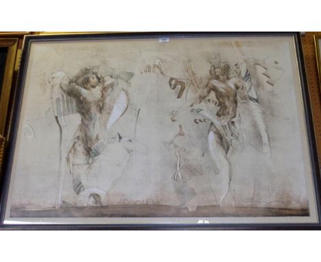 JURGEN GORG Adam and Eve, signed, lithograph, 58/140, 76 x 100cm Condition Report: Available upon request