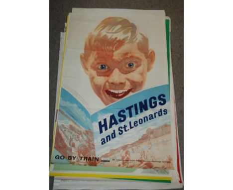 A nice collection of railway timetable and ticket price posters etc 101 x 63cm and smaller Condition Report: Available upon r