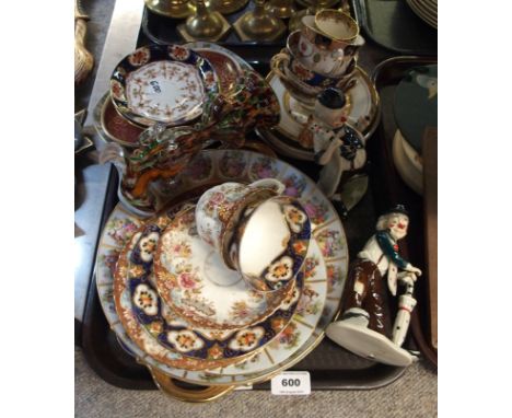 Two ceramic clown figures, art glass vase, German porcelain plates, teawares etc Condition Report: Available upon request