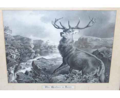 AFTER LANDSEER Deer Stalkers Returning, print, 58 x 74cm, The Chieftain in Danger, print, 38 x 53cm and AFTER ALKEN The Fox C