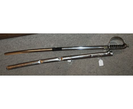 A Cavalry sword in metal scabbard Condition Report: Available upon request