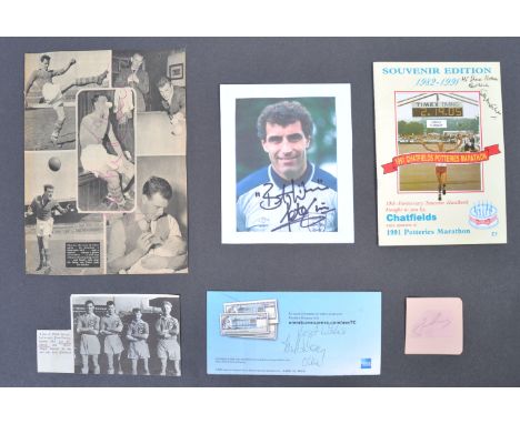 Sporting Autographs - a collection of sport related autographs, some vintage, to include; Fred Perry (Tennis), Ian Holloway (