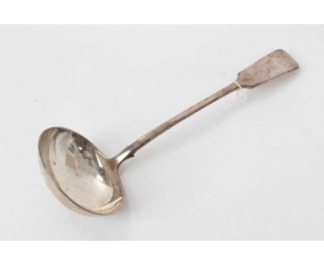 Victorian silver fiddle pattern serving ladle, (London 1894), maker Josiah Williams &amp; Co, all at 10ozs, 32.5cm in length.