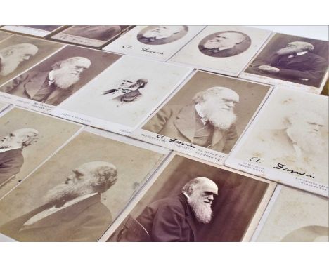 Of Charles Darwin Interest: Exceptional Victorian album of carte de visite photographic portrait cards of Charles Darwin, fro