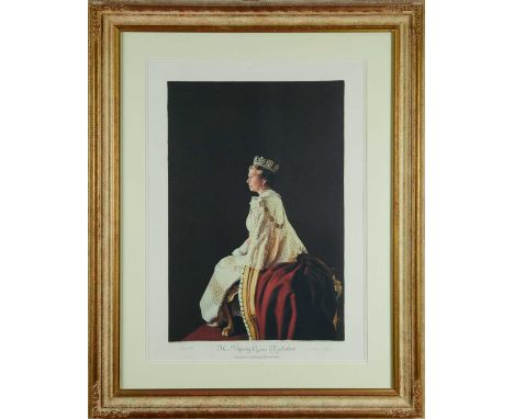 Richard Stone (b. 1951), signed limited editon lithograph - Portrait of HM Queen Elizabeth II, signed by the artist in pencil