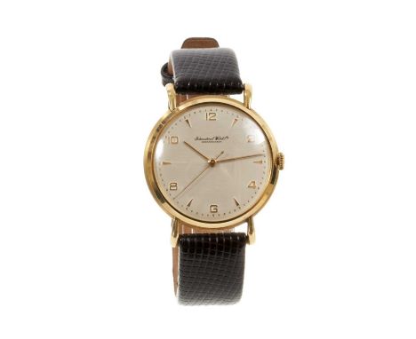 1940s IWC 18ct gold wristwatch with manual wind calibre 89 movement, circa 1948, the circular satin dial with applied gold Ar