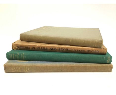 Lionel Edwards, four volumes: Seen From The Saddle, Sketches In Stable And Kennel, A Leicestershire Sketch Book and Huntsmen 