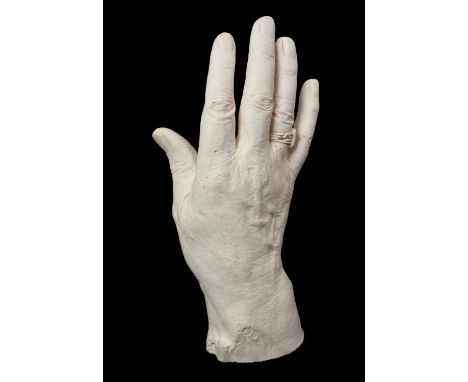 *Oscar Nemon (1906-1965) very rare plaster life cast of Sir Winston Churchill's right hand wearing a signet ring taken in the