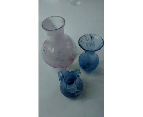 Two caithness vases plus one other