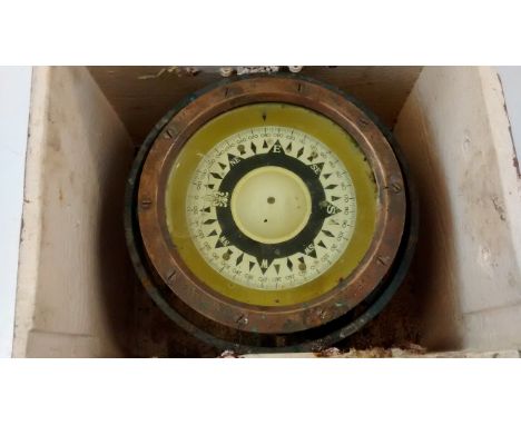 Early cased ships compass 