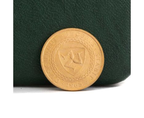 QUEEN ELIZABETH II, BICENTENARY OF THE REVESTMENT ACT 1965, HALF SOVEREIGN  in twenty two carat gold, obverse with a portrait