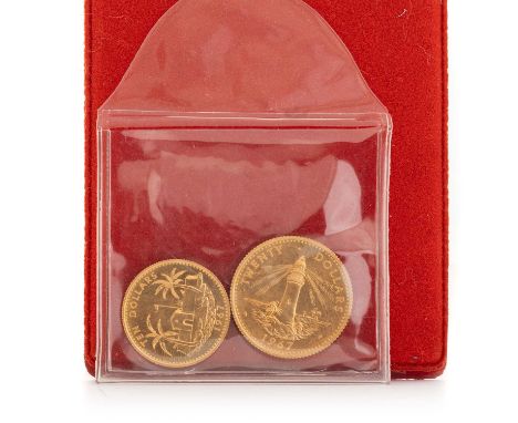 QUEEN ELIZABETH II, 1967 ADOPTION OF THE NEW CONSTITUTION, 20 DOLLARS AND 10 DOLLARS  in twenty two carat gold, the obverse f