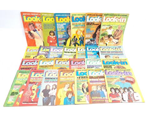 Look-In Comic Magazines, 1972 to 1976, Film, TV, Sport, Music &amp; related. &nbsp;Includes 007 James Bond, Space 1999, The S