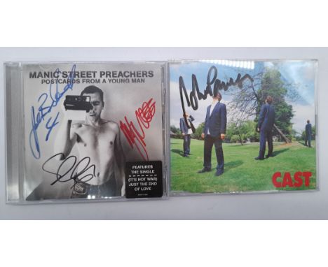 A pair of Manic Street Preahers &amp; Cast CDs (appearing autographed); to include; Manic Street Preachers - Postcards From A