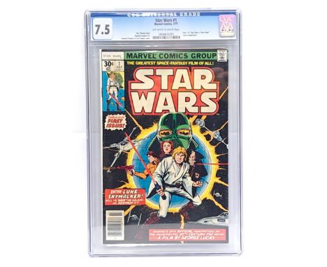 Marvel Comics, Star Wars #1 (1977)&nbsp;CGC 7.5, Film related.&nbsp;&nbsp;Bronze Age. &nbsp;Although unchecked for completene