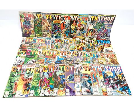 Marvel, The Mighty Thor, Bronze Age Comics. &nbsp;A bagged &amp; unbagged group.&nbsp; Although unchecked for completeness co