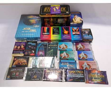 Skybox &amp; Similar, a Collection of Star Trek Trading Card Boxes &amp; Sealed Packs. Includes Deep Space Nine, The Next Gen
