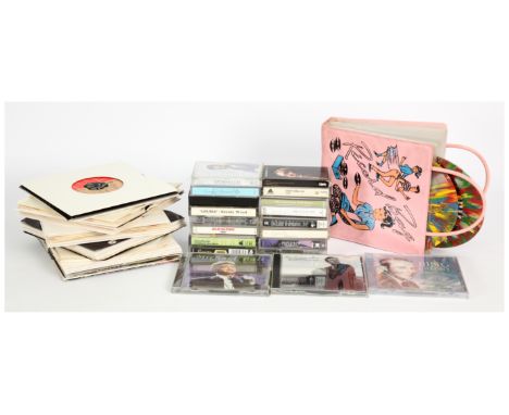 A collection of Popular Chart Hits And Easy Listening 7" Singles, Vinyl LPs, Cassette albums and CDs: Includes artists Elvis,