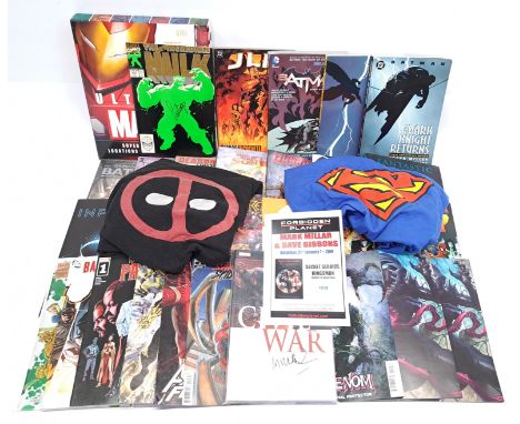 DC, Marvel &amp; similar, Superhero Graphic Novels, Comics &amp; T-Shirts. &nbsp;Includes Civil War Trade Paperback signed by