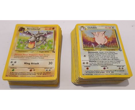 Wizards of the Coast, A Incomplete Set of Pok&eacute;mon TCG Jungle &amp; Fossil Series Trading Cards. Jungle includes 59/64 