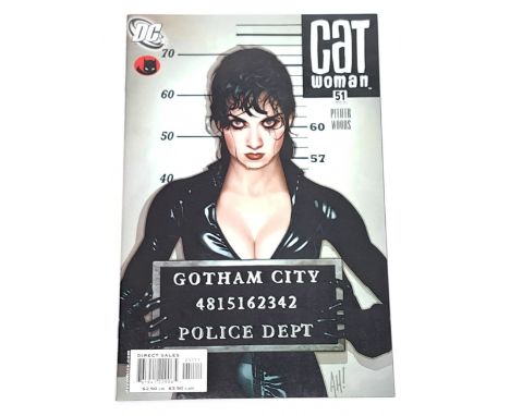 DC Catwoman #51 (2006) Adam Hughes Mug Shot Cover. &nbsp;Modern&nbsp;Age, bagged&nbsp;&amp; boarded.&nbsp; Although unchecked