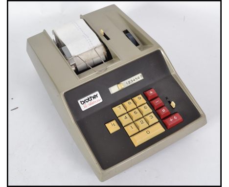 A vintage 20th century industrial Brother Pro Add 208H adding machine complete in original carry case.