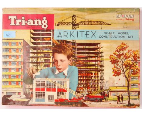 An original vintage 1960's Triang Arkitex 1/42 scale scale model construction kit. Set No 1. Contents unchecked. Within its o