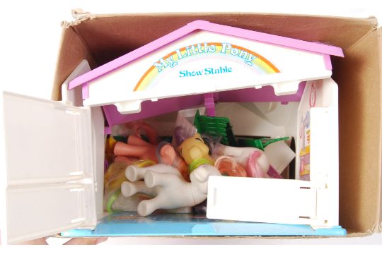 An Original 1980 S My Little Pony Show Stable 4885 To Include 4x Original My Little Ponies Co