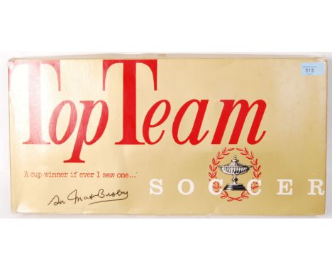 An original vintage Top Team Soccer board game to include money, counter, card & playing board. Within its original box. 