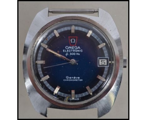 A vintage gentlemans 20th century Omega wristwatch ( lacking the strap ) Electronic F300 Hz chronometer Geneva 