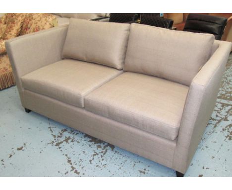 SOFA, oatmeal fabric, 195cm L x 99cm W x 80cm H. 