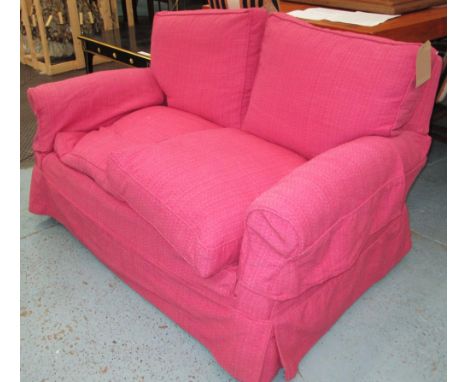 SOFA, in a pink Manuel Canovas fabric, 142cm x 86cm H x 84cm.