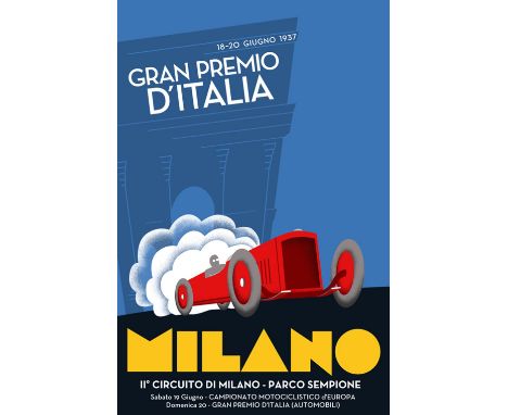 20TH CENTURY SCHOOL, 'Gran Premio D'Italia', lithograph, numbered, 67cm x 45cm, framed, and two others. 