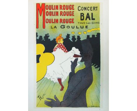 HENRI DE TOULOUSE LAUTREC (French, 1864-1901), 'Moulin Rouge' lithograph in colours, 37cm x 26.5cm, verve, signed in the plat
