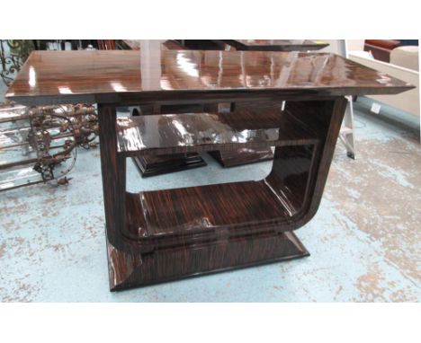 CONSOLE TABLE, Art Deco style macassar, 150cm x 60cm x 97cm H.
