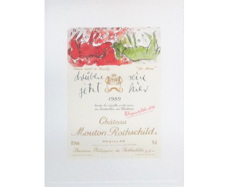 AFTER GEORGE BASELITZ (British, b.1938), 'Die Mauer' lithograph in colours on arches mater marked paper 1989, 46cm x 33cm, si