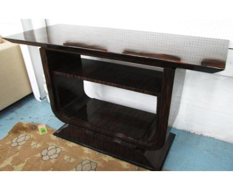 CONSOLE TABLE, Art Deco style macassar, 150cm x 60cm x 97cm H.
