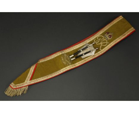 A drum major's sash, The Royal Northumberland Fusiliers