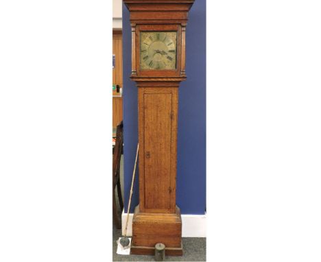 A 18th century oak longcase clock, by John Follit, 30 hour movement