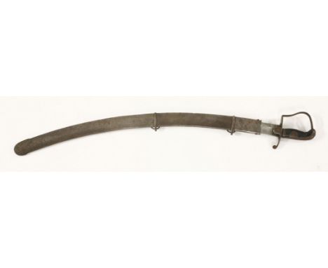 A 1796 pattern cavalry trooper's sabre, in scabbard, 95.5cm long