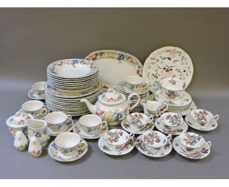A Villeroy & Boch part tea and dinner service, in the Melina pattern, eleven dinner plates, six dessert plates, four side pla