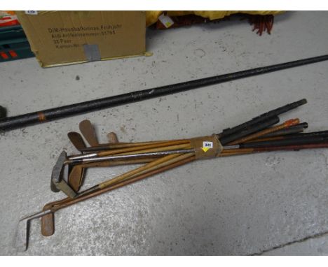 ASSORTED VINTAGE GOLF CLUBS some with believed hickory shafts, including Jack White clubs together with a cased Joe Davies sn