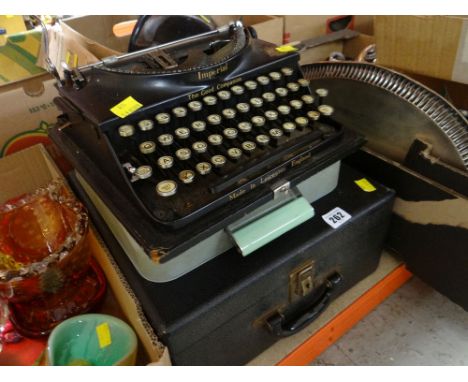THREE VINTAGE TYPEWRITERS including Imperial