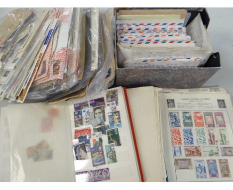 VINTAGE STAMP ALBUMS, various franked envelopes, penny reds ETC