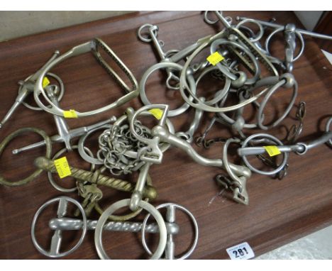 ASSORTED VINTAGE BRIDLES &amp; STIRRUPS