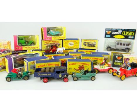 COLLECTION OF VINTAGE BOXED DIE CAST VEHICLES including 'MATCHBOX', models of yesteryear, Corgi Classics (some unboxed)