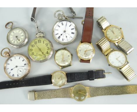 WRIST &amp; POCKET WATCHES to include vintage Rotary, key-less wind pocket-watch ETC
