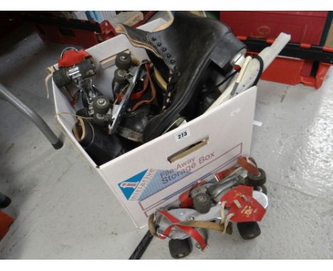 VINTAGE ROLLER SKATES &amp; ICE SKATING BOOTS ETC