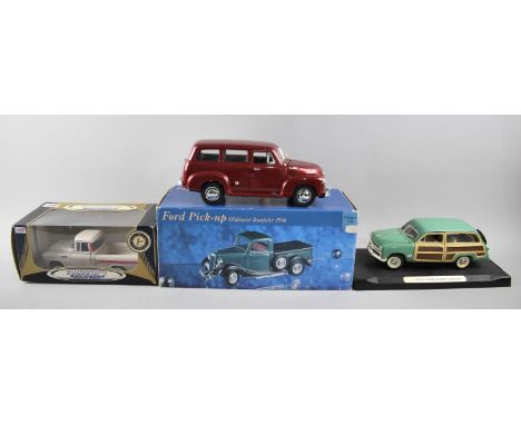 A Collection of Various Diecast America Vintage Cars and Pick-up Trucks 